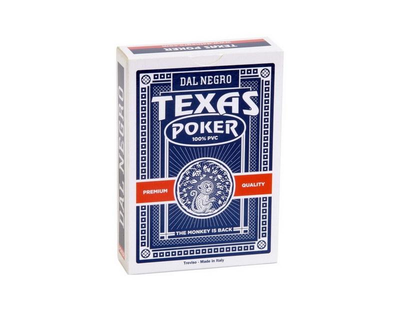 030 ΤΡΑΠΟΥΛΑ ΠΛΑΣΤΙΚΗ 100% DAL NEGRO TEXAS POKER ΜΠΛΕ - Image 1