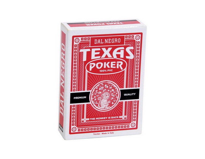 032 ΤΡΑΠΟΥΛΑ ΠΛΑΣΤΙΚΗ 100% DAL NEGRO TEXAS POKER ΚΟΚΚΙΝΗ - Image 1