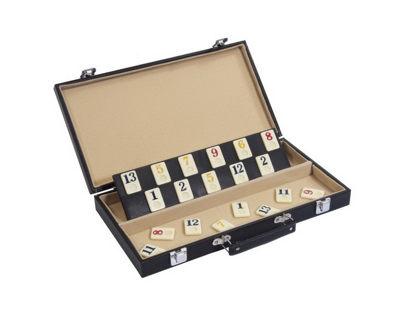 148 Επιτραπέζιο παιχνίδι Rummy σε Deluxe βαλίτσα από δερματίνη SUPERGIFTS - Image 1