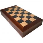 Τάβλι - σκάκι καπλαμάς μαύρο με επένδυση 48Χ26cm
