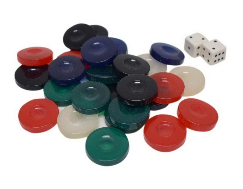 244 Πούλια φίλντισι για τάβλι μικρά Ø2,0cm SUPERGIFTS - Image 1