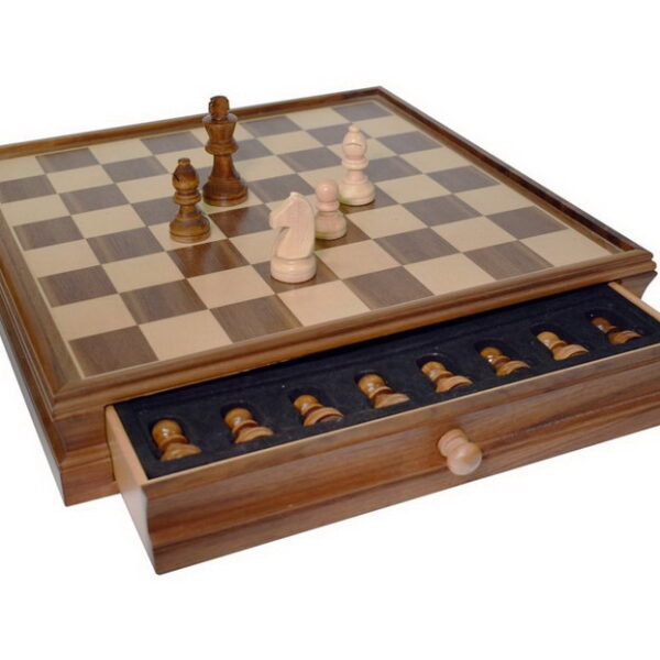 Σκάκι Deluxe καρυδιά 38Χ38Χ6cm SUPERGIFTS - Image 4