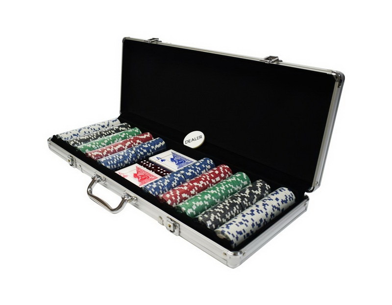 385 Βαλίτσα αλουμινίου με 500 μάρκες SUPERGIFTS Poker Dice 11,5gr - Image 1