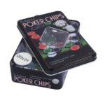 Μεταλλικό κουτί Poker Chips SUPERGIFTS με 100 μάρκες