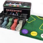 Μεταλλικό κουτί Texas Hold 'em SUPERGIFTS με 200 μάρκες