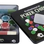 Μεταλλικό κουτί Poker Chips SUPERGIFTS με 100 μάρκες & 2 τράπουλες