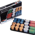 Πλαστικό σετ SUPERGIFTS με 200 μάρκες πολυεστερικές με ποσό