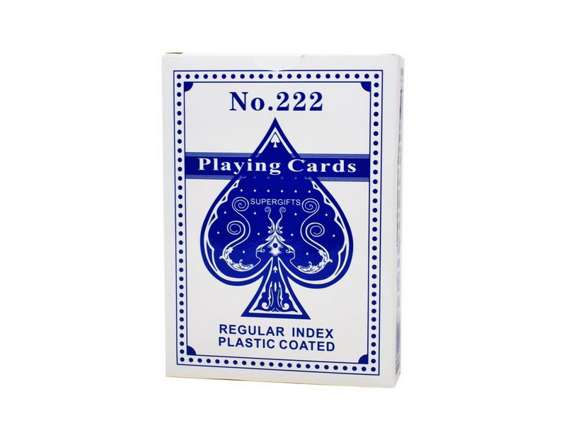 186 ΤΡΑΠΟΥΛΑ ΧΑΡΤΙΝΗ – ΠΛΑΣΤΙΚΟΠΟΙΗΜΕΝΗ SUPERGIFTS CLUB POKER REGULAR NO 222 - Image 1